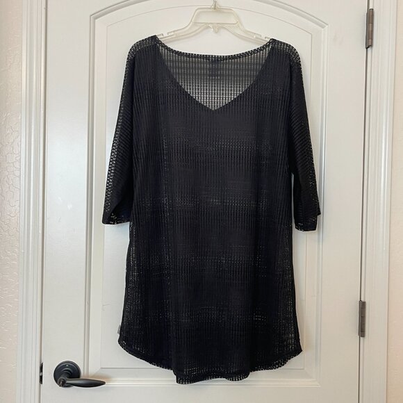 New O'Neill Swim Cover Up Dress Black Mesh Medium Large - Picture 3 of 5